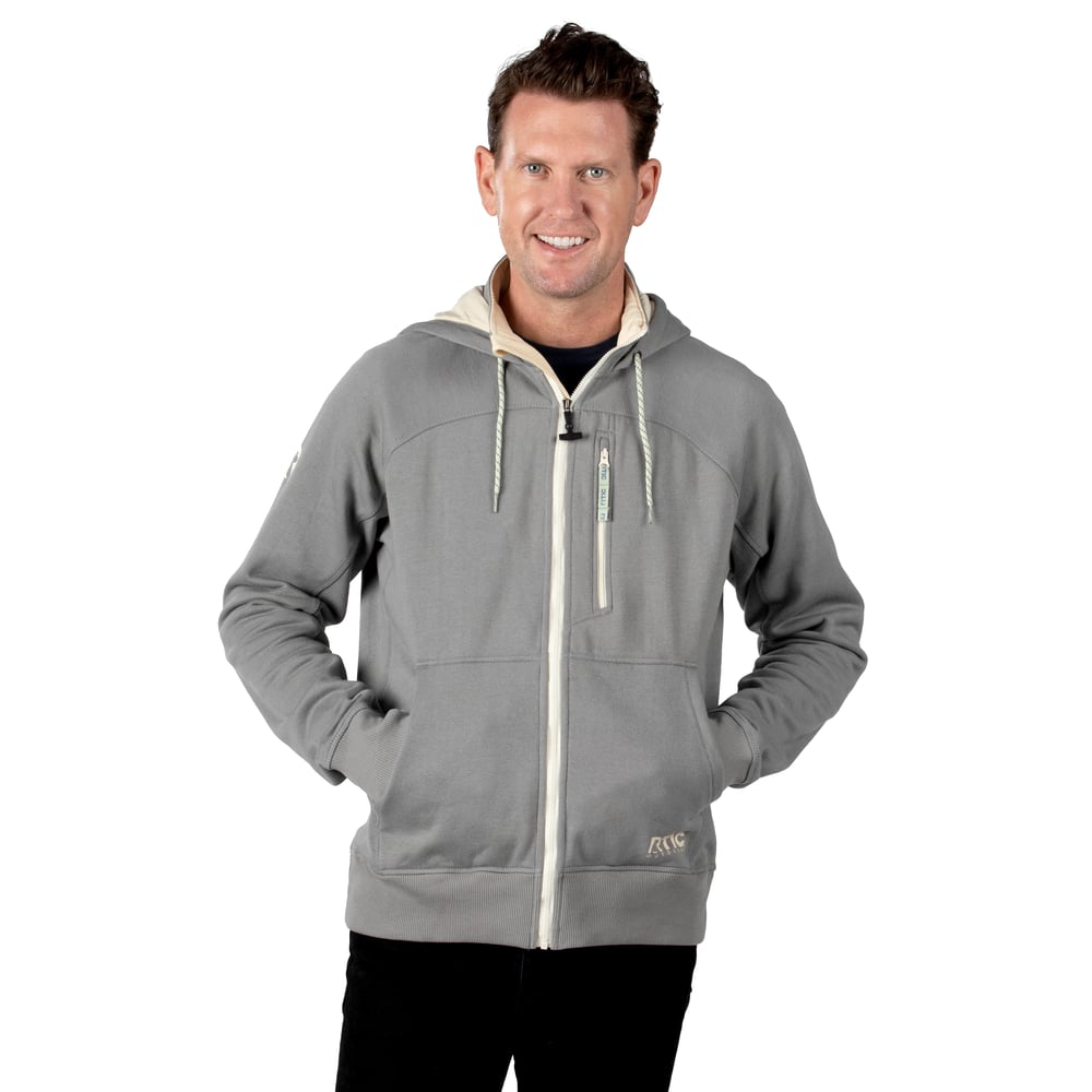 RTIC Outdoors - Men's Water-Repellent Full-Zip Hoodie-Granite - Image 3