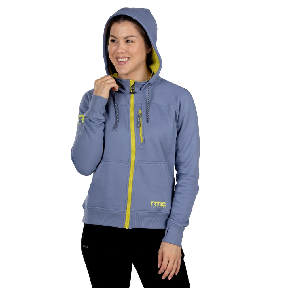RTIC Outdoors - Women's Water-Repellent Full-Zip Hoodie-Cobalt - Image 5