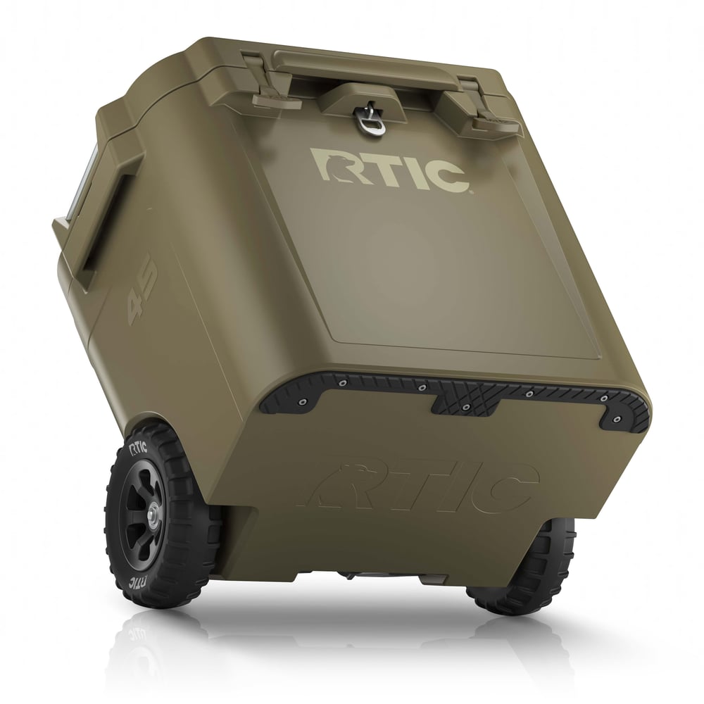 RTIC Outdoors - 45 QT Ultra-Tough Wheeled Cooler - Olive - Image 6