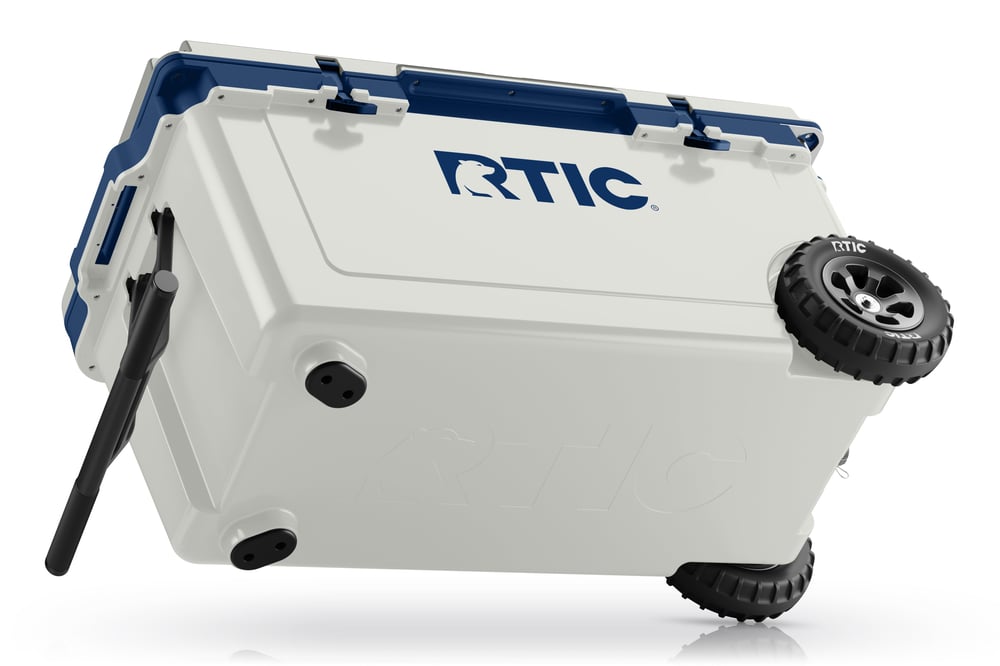 RTIC Outdoors - 72 QT Ultra-Light Wheeled Cooler - Cool Grey & Navy - Image 6