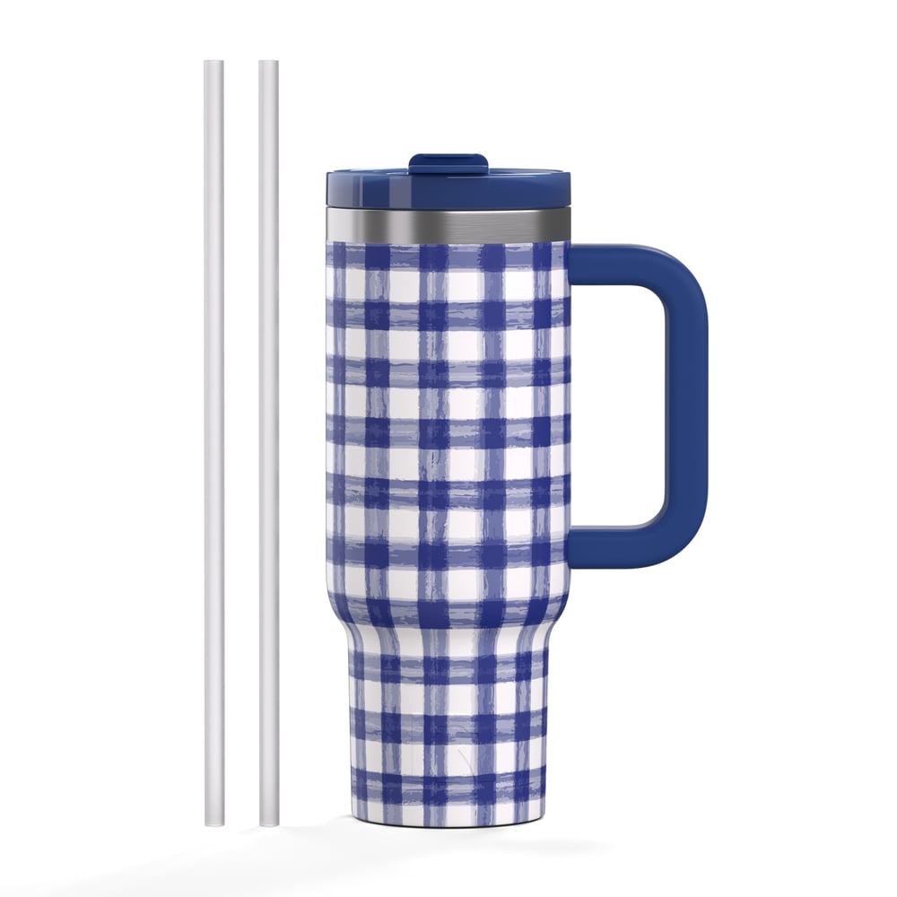 RTIC Outdoors - Road Trip Tumbler - Cobalt Gingham - Image 3