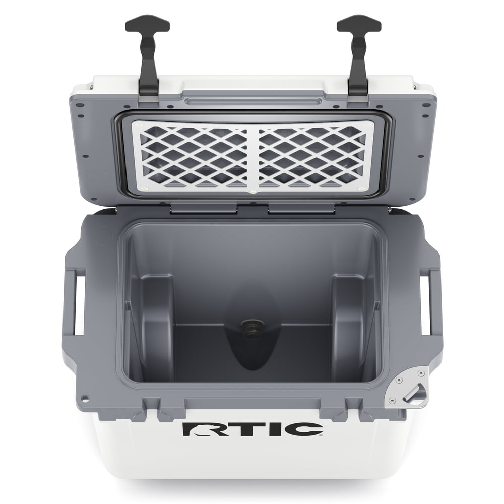 RTIC Outdoors - 22 QT Ultra-Light Wheeled Cooler - White & Grey - Image 8
