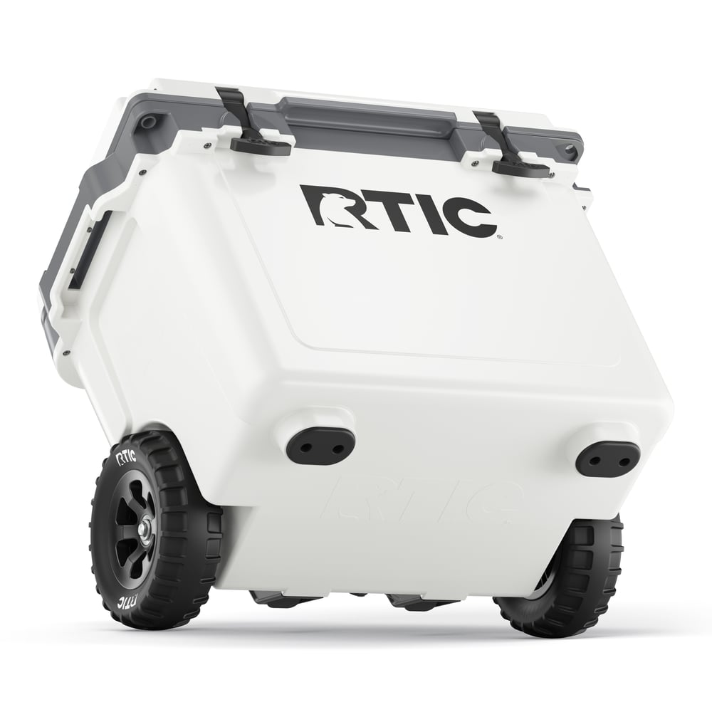 RTIC Outdoors - 22 QT Ultra-Light Wheeled Cooler - White & Grey - Image 9