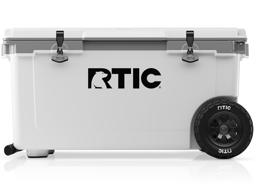 RTIC Outdoors - 72 QT Ultra-Light Wheeled Cooler - White & Grey - Image 2
