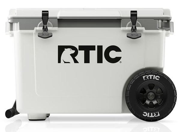 RTIC Outdoors - 52 QT Ultra-Light Wheeled Cooler - White & Grey - Image 2