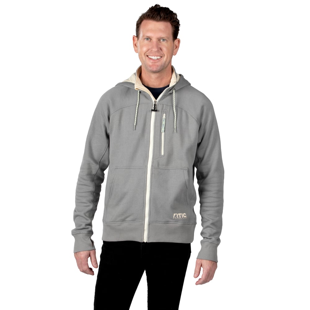 RTIC Outdoors - Men's Water-Repellent Full-Zip Hoodie-Granite