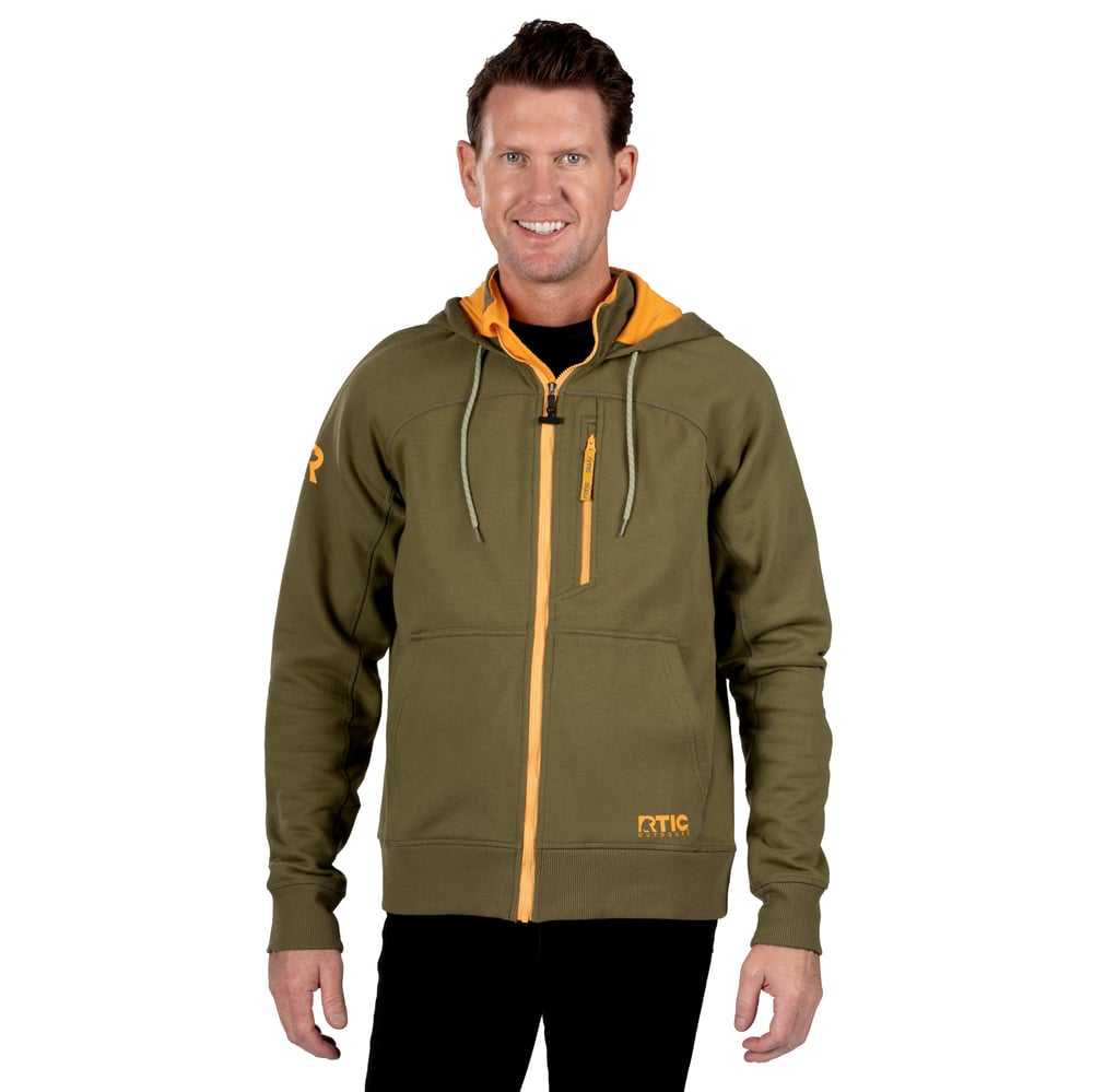 RTIC Outdoors - Men's Water-Repellent Full-Zip Hoodie-Navy