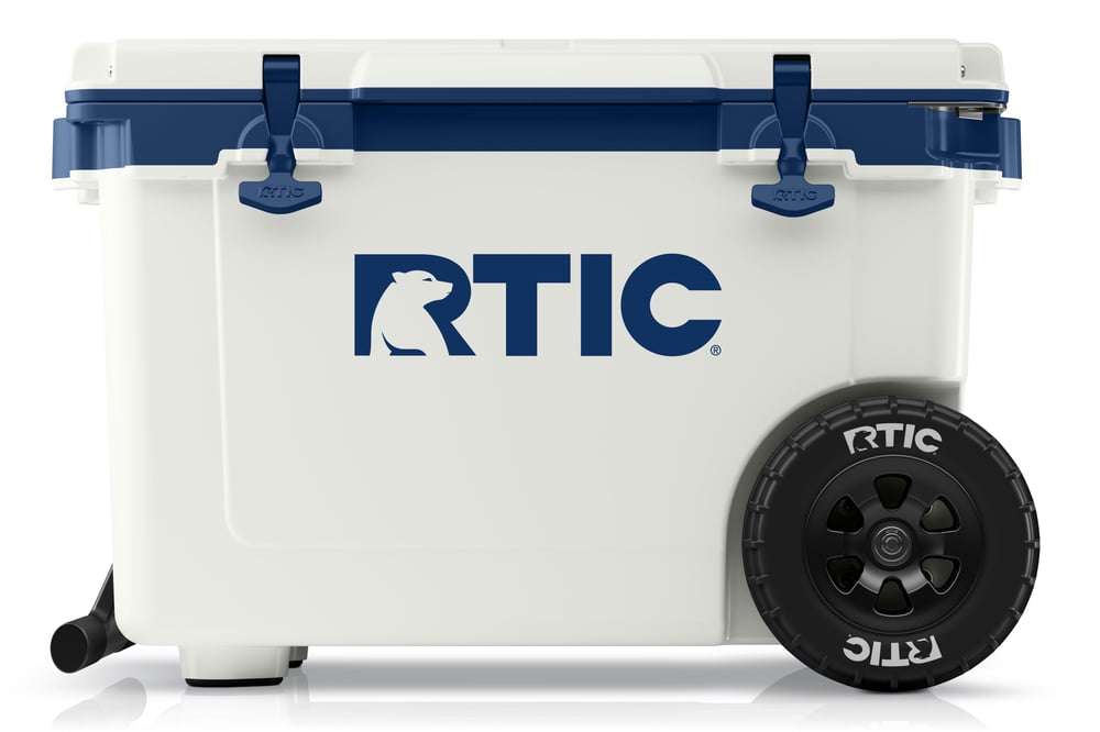 RTIC Outdoors - 52 QT Ultra-Light Wheeled Cooler - Cool Grey & Navy - Image 2