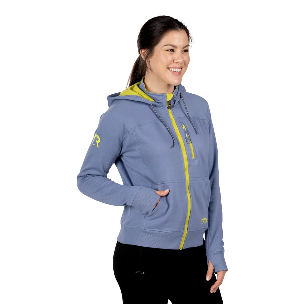 RTIC Outdoors - Women's Water-Repellent Full-Zip Hoodie-Cobalt - Image 4