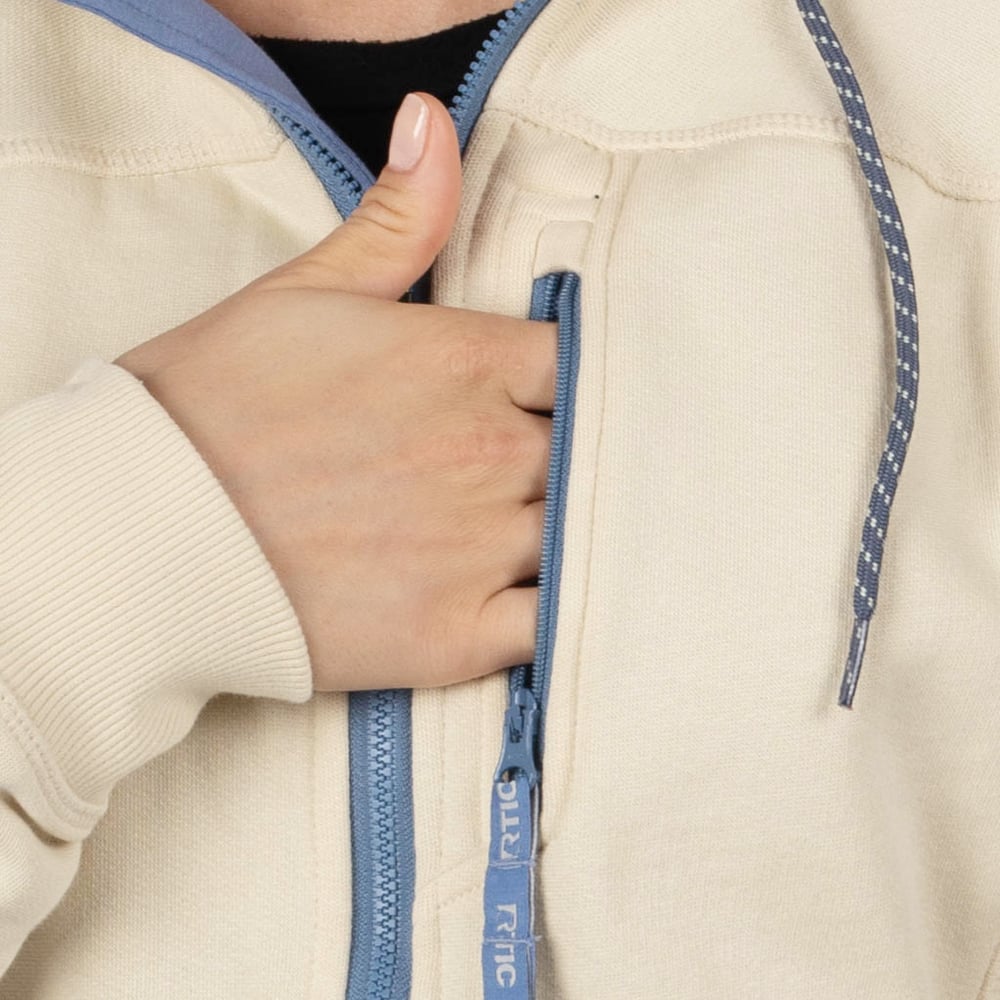 RTIC Outdoors - Women's Water-Repellent Full-Zip Hoodie-Bone - Image 4