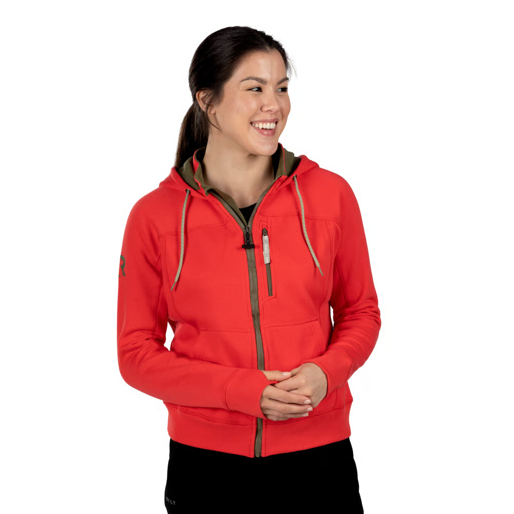 RTIC Outdoors - Women's Water-Repellent Full-Zip Hoodie-Scarlet - Image 5