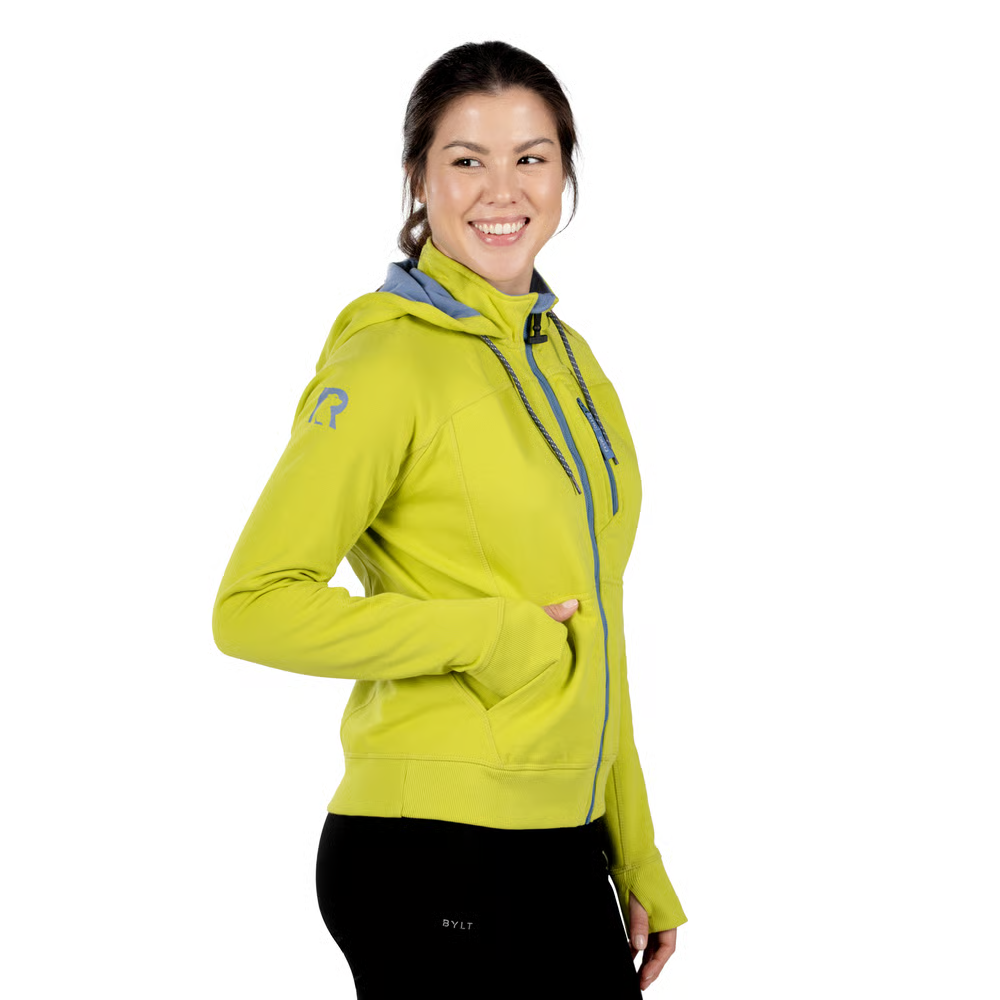 RTIC Outdoors - Women's Water-Repellent Full-Zip Hoodie- Green Apple - Image 3